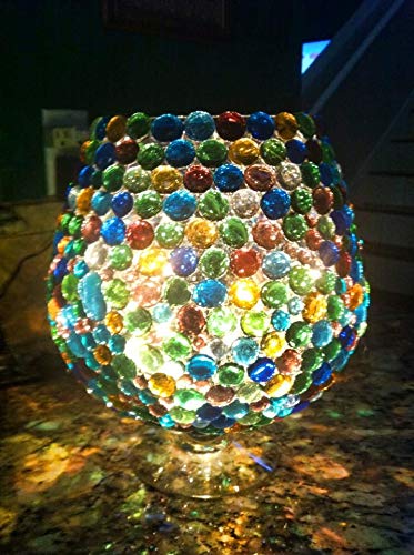EXCEL IMPEX Glass Art Pebbles-Flat Crystals for Bottle Art; Vase Fillers; Decoration; Aquarium Decor or Making Crafts (15 mm Dia)- Set of 50 4