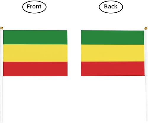 Miniatura 4 de Mini bandera de mano pequeña bandera etíope bandera de jardín bandera vertical bandera de palo redondo banderas nacionales de país, suministros de