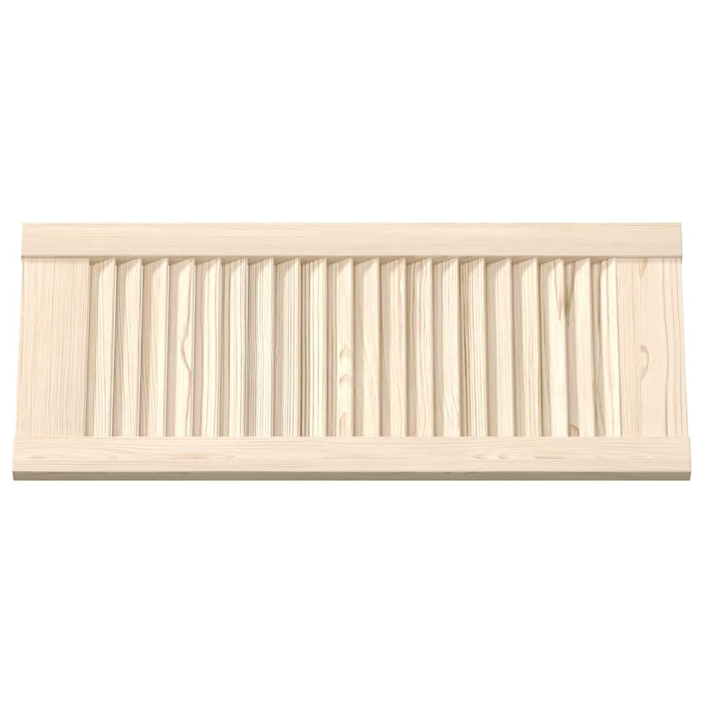 Lot de 2 Porte à Persiennes, Porte d'armoire Panneaux de Placard Garde-Robe Buffet 2 pcs 69x29,5cm bois de pin massif