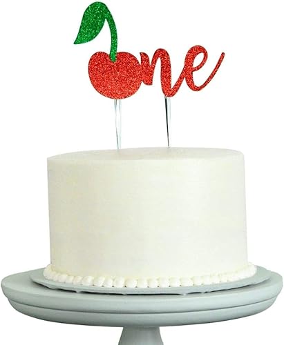 Decoración de pastel de cereza para fiesta de primer cumpleaños, decoración de pastel de frutas para primer cumpleaños, decoraciones de cumpleaños disponible en Yaxa Peru