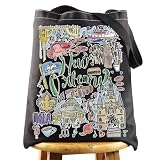 WZMPA New Orleans Travel Tote Bag - Louisiana Souvenir Gift - Reusable Grocery Bag