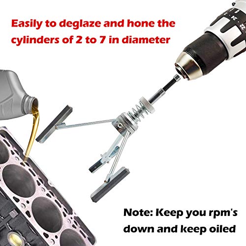 Conjunto de deglaze ajustável de cilindro do motor para furos de moagem de 5 cm a 17,78 cm ID com 3