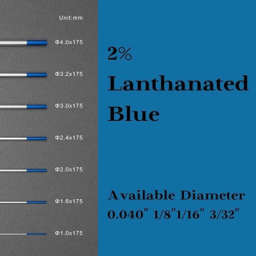 Miniatura 8 de Electrodos de tungsteno para soldadura TIG, tungsteno puro, 332 x 7 pulgadas (verde, EWP), paquete de 10 unidades