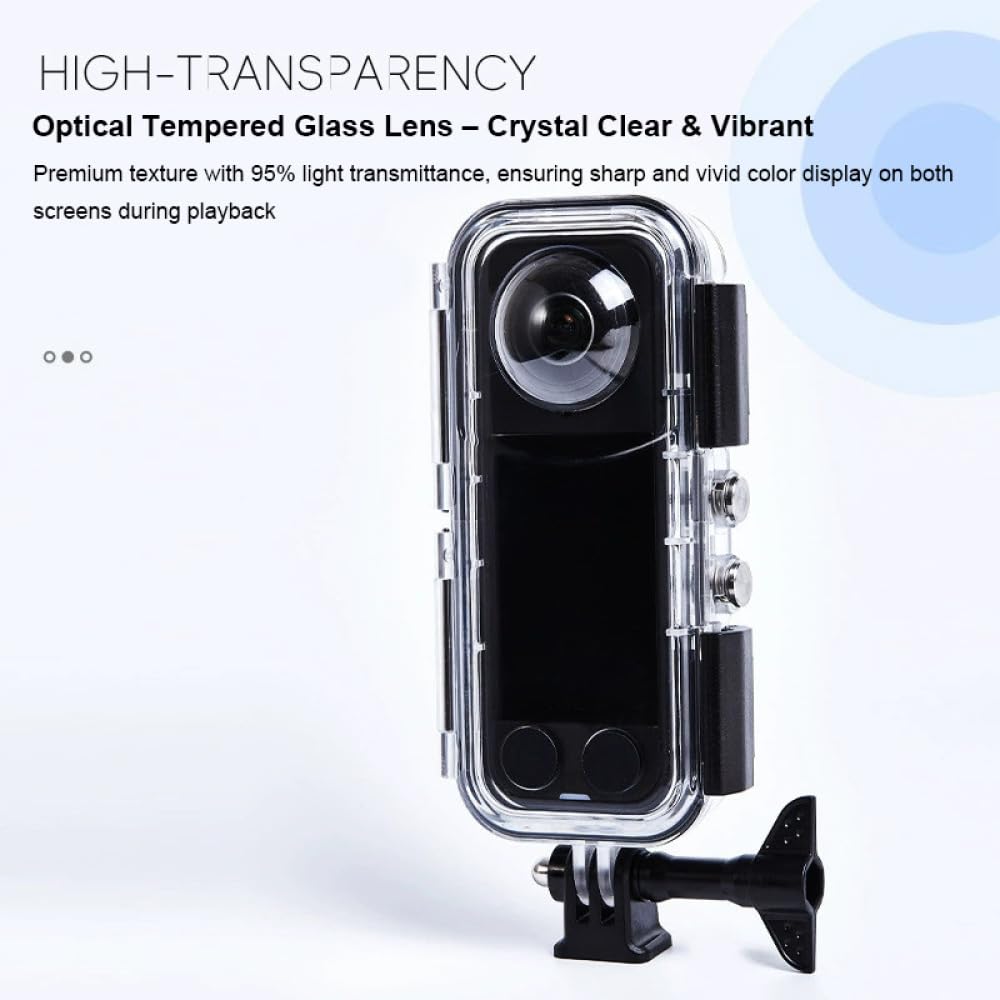 Custodia subacquea da 45 m per Insta 360 X5, custodia impermeabile per Insta 360 X5, accessorio invisibile per immersioni subacquee (PC)