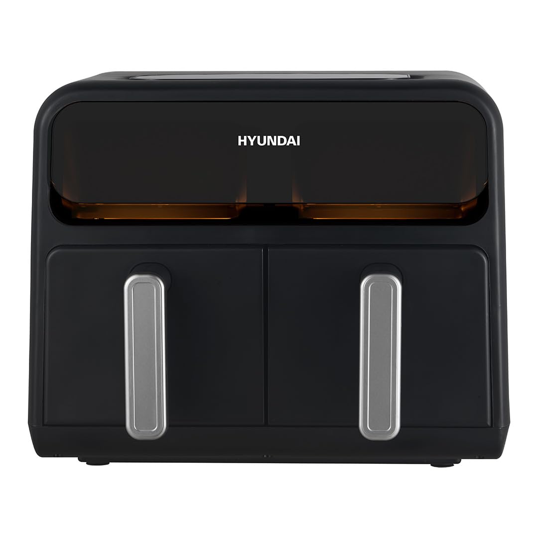 Hyundai Freidora de Aire sin Aceite 8 Litros, Air Fryer HAF8000DD. 2400 W, 8 Programas, Negro