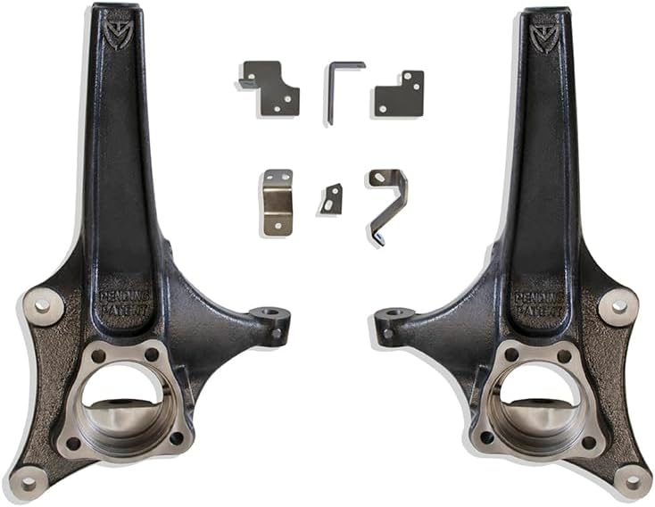 MaxTrac SUSPENSION'S Part# 701935 is A Pair of 3.5" Lift SPINDLES Made from DUCTILE Steel & E-Coated Black
