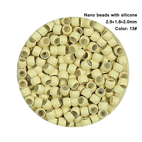 Cuentas de silicona pequeñas para extensiones de pelo, 1.000 unidades