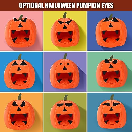ONEJU Guinea Pig Hideout - Guinea Pig Bed, Halloween Style Small Pet Hides, Ideal Bed for Small Pets Pumpkin Shape, Orange - Image 3