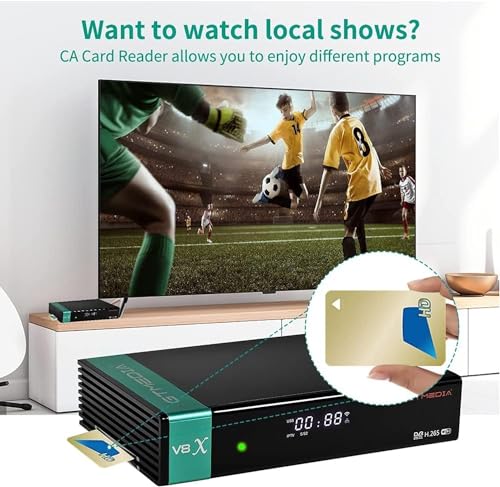 image for VTNIU V8X Digital Satellite tv hd Receiver DVB-S/S2/S2X, 1080P Free FT