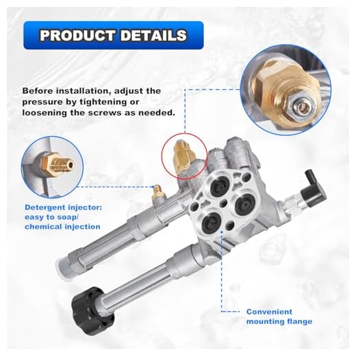 AUTOBABA Pressure Washer Pump Head Assy