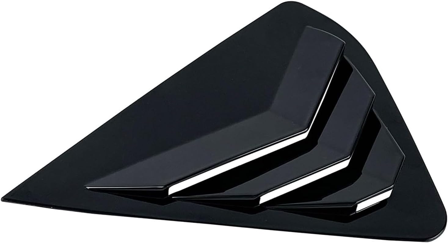 Rear Side Window Louvers Compatible with NIS-san Sentra 2012-2019 Rear Side Window Louvers Air Vent Scoop Shades Cover Blinds Exterior Accessories 2PCS(Glossy Black)