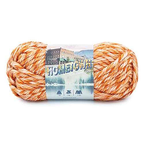 Image of Lion Brand Yarn Hometown Yarn, Super-Bulky Yarn for Knitting, Crocheting, and Crafting, 1 Pack, San Juan Sunset | Super Bulky Acrylic Fiber for Warm Crochet Blankets, Knit Winter Hats, Chunky Cardigans, Soft Scarves, Weaving