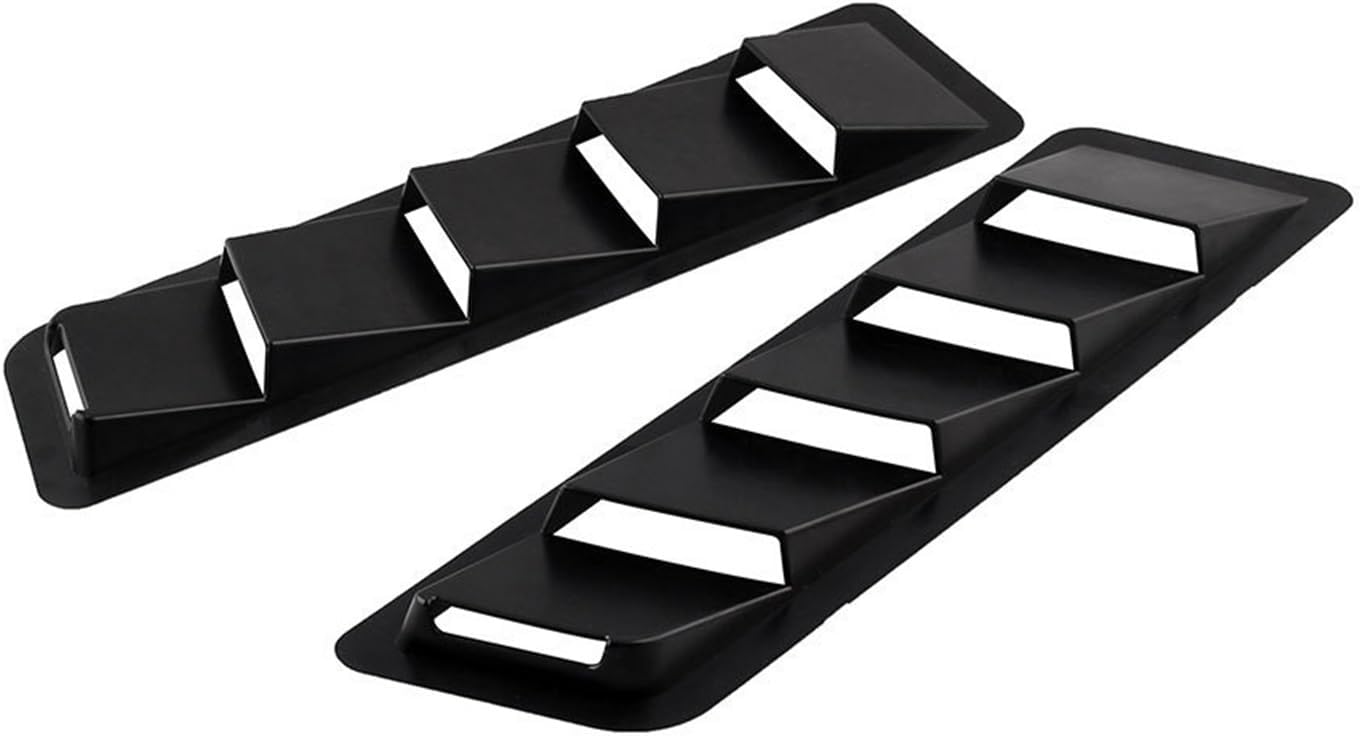 2 Pcs Car Hood Vent Trim Louver Air Flow Intake Universal Compatible with Ford Honda SUV Offroad Auto Accessories(Carbon Color)