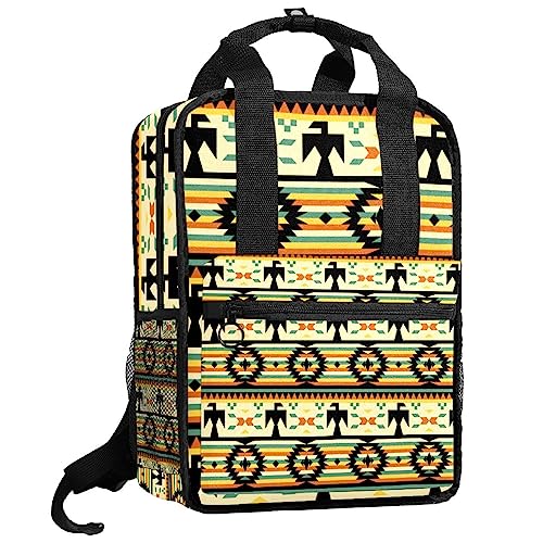 Sac à dos pour garçons motif amérindien multicolore - dimensions 35.5x26x12 cm