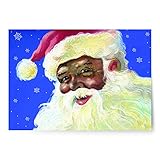 Designer greetings African-American Heritage Collection Boxed Christmas Cards, Black Santa (Box of 1