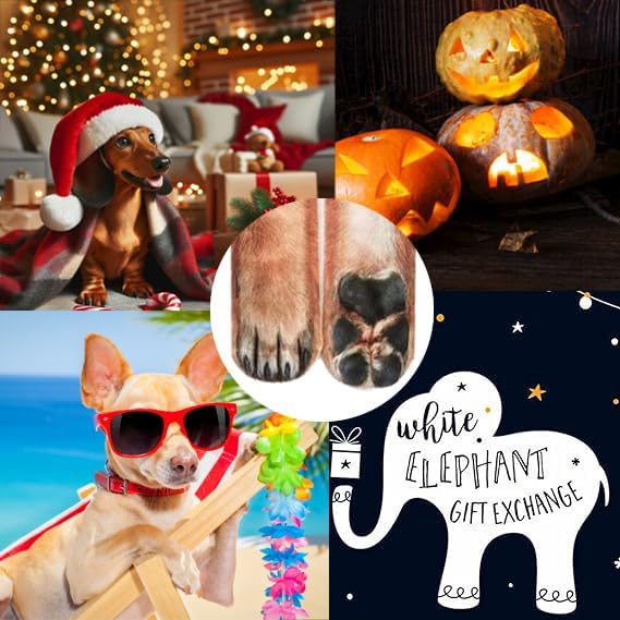 Christmas Gifts Funny Animal Paw Socks Stocking Stuffers for Adults Women Men Teen White Elephant Gifts Gag Gift - Image 6