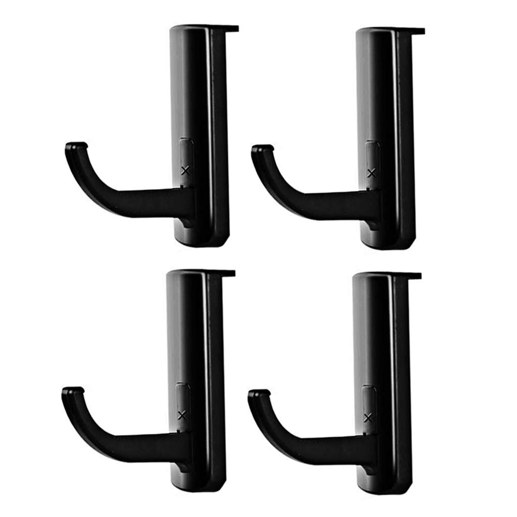 Supporto Cuffie Da Parete LIUJZZJ - 4 Pezzi, Nero, In Plastica, Per Organizzare Scrivania - Foto 4