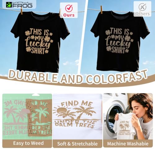 Image of Camel PU Heat Transfer Vinyl 10 inch by 5 feet Iron on HTV for for T Shirts Garments Bags and Other Fabrics(10 inchx60 inch) | Camel Iron on Vinyl for T-Shirts, Stretchy & Machine Washable Heat Press Vinyl for DIY Craft Designs