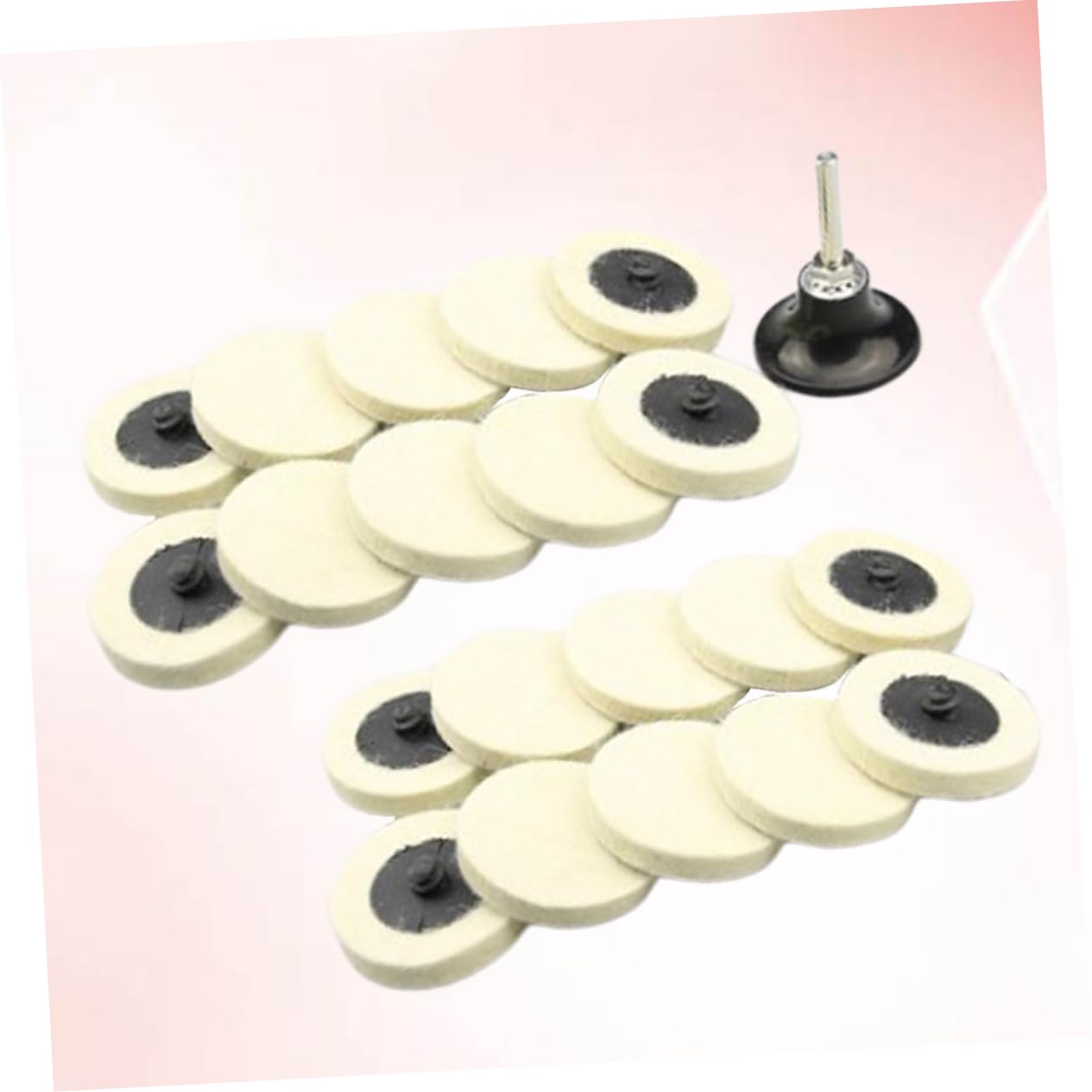 Ciieeo 21pcs Torque Wool Wheel Polishing Kit Self-Adhesive Pads for Finishing Lightweight and Buffing Accessories