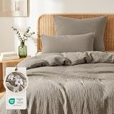 Aisbo Musselin Bettwäsche 135x200 2teilig Taupe, 100% Baumwolle Oeko-TEX®