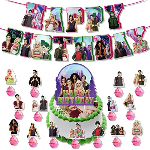 Zombies Birthday Decorations Party Supplies Include Zombies School Birthday Banner 18 Zombies Balloons 16 Cupcake Toppers And Cake Topper For Kids Teens Birthday Party #TOP3