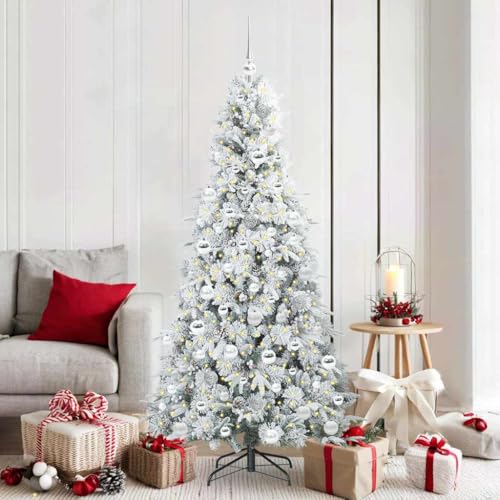 Árbol de Navidad de 180 cm con luces blancas artificial exterior e interior 2