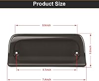 Vista 5 de Urite2GO 3ª tercera luz de freno lente ahumada cabina extendida solo compatible con Chevy S10 GMC Sonoma 1994-2003 montaje alto montaje lámpara