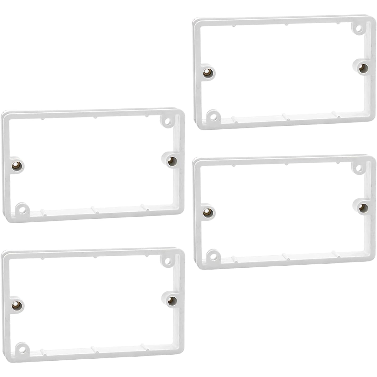 4PCS Double Socket Spacer, Double Socket Surround, White Socket Spacer, Easy to Install, Light Switch Spacer for Extender for Tiled or Panelled Walls