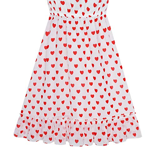 Sunny Fashion Girls Dress Chiffon Suspender Yellow Floral Ruffle Sleeveless4