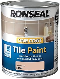Ronseal One Coat Tile Paint Mocha Brown 250ml