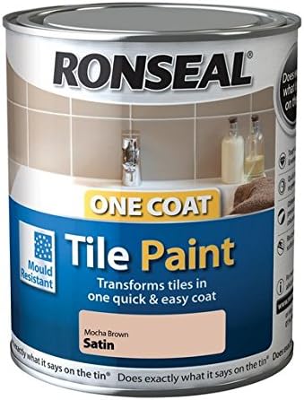 Ronseal One Coat Tile Paint Mocha Brown 250ml