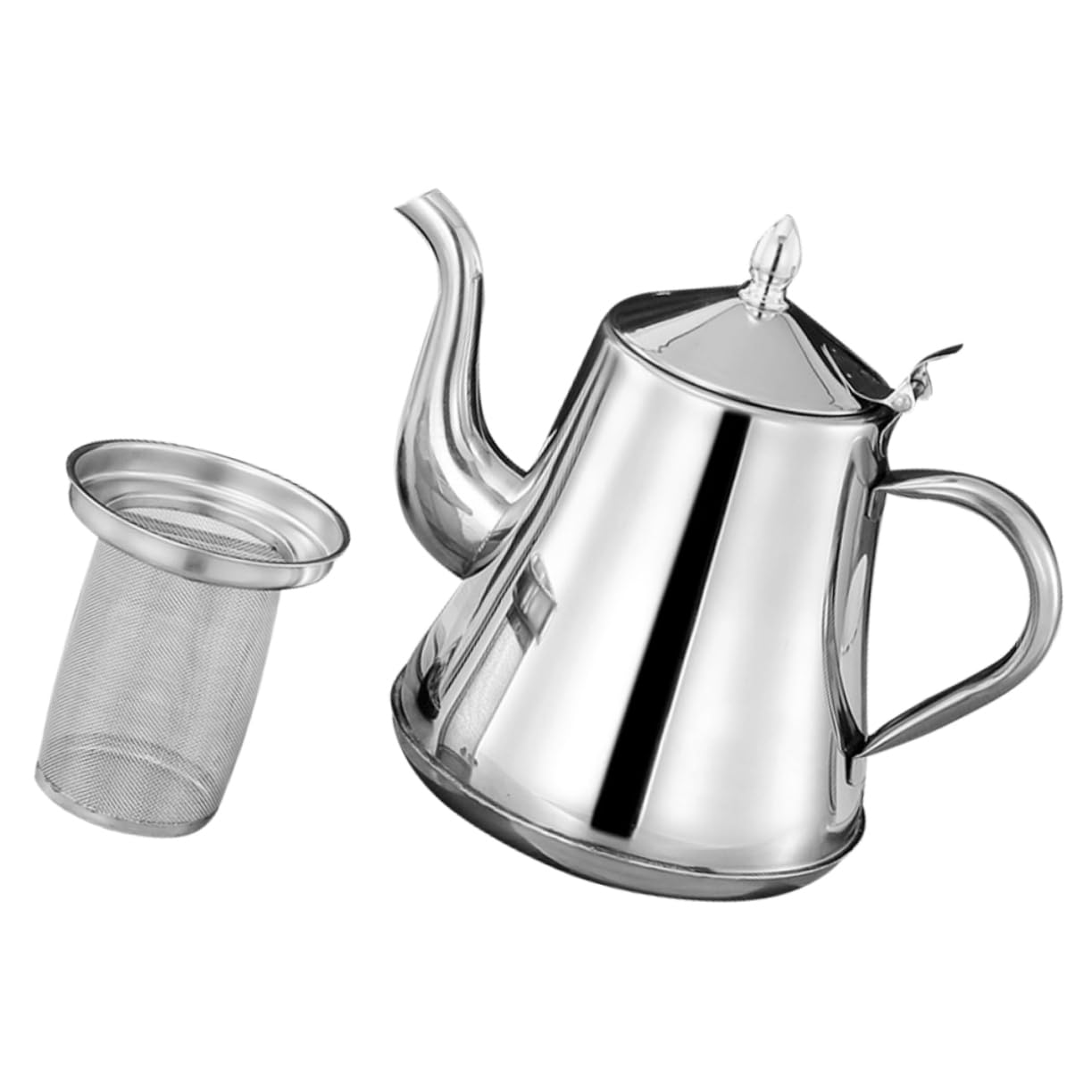 Schwanenhalskessel aus Edelstahl Kaffeekännchen mit Langem Ausguss Wasserkocher für Büro und Zuhause Teekanne mit Hitzebeständigem Griff Praktisches Kaffeezubehör