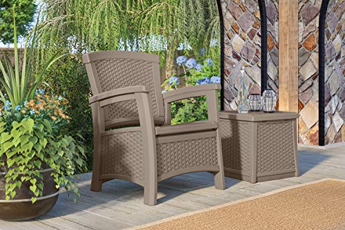 Suncast Elements Club Chair with Storage, Java - Image 3