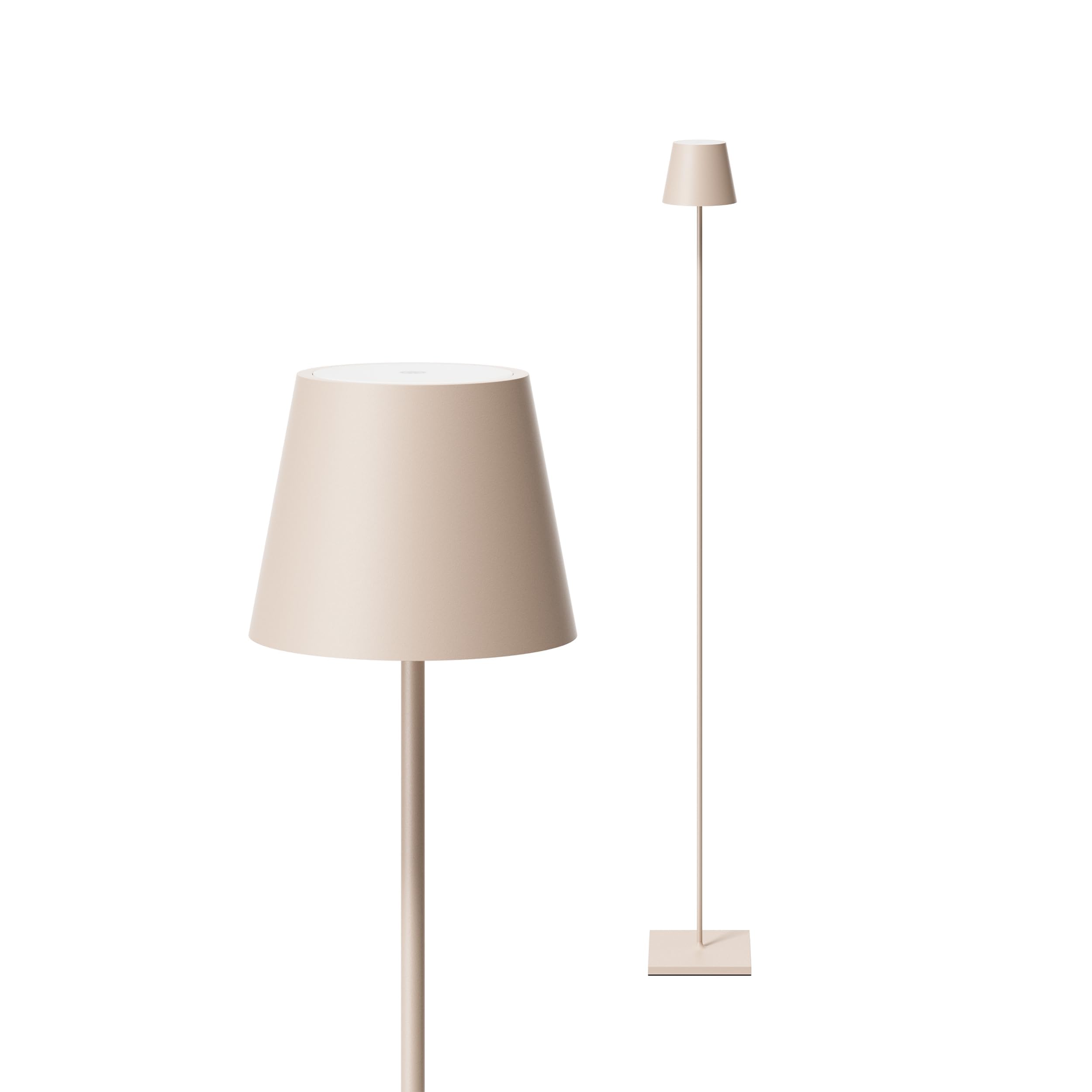 Lámpara De Mesa LED Nuindie Recargable USB-C - Pack De 2 Unidades, IP54, 38 Cm De Altura, Color Beige