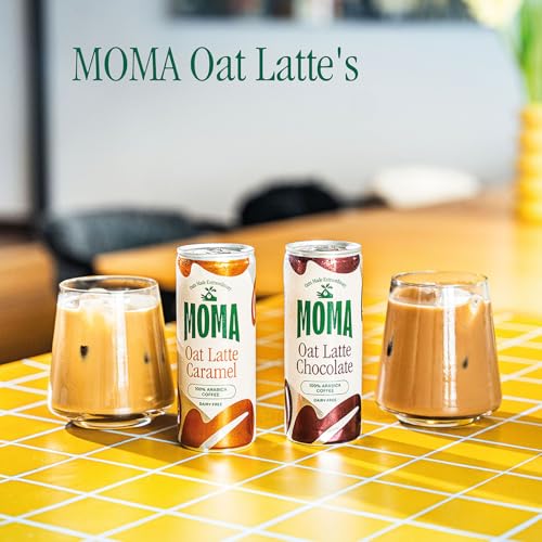 MOMA Iced Coffee - CHOCOLATE OAT LATTE - 12 x 250ml Cans Multipack - Made with Oat Milk & Arabica Coffee Beans - Preservative Free, Vegan, Dairy Free - Ready To Drink Ice Coffee - Image 5