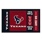 Team Sports America Houston Texans Recyclable PVC Vinyl Indoor/Outdoor Weather-Resistant Team Logo Door Turf Mat