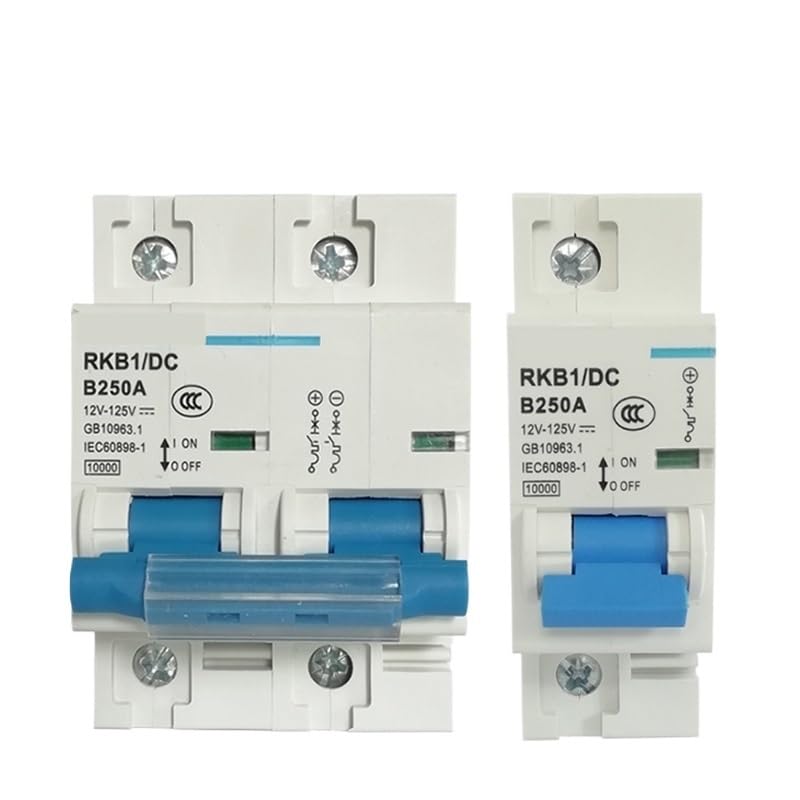 1P 2P DC Circuit Breaker 12V 24V 36V 48V 60V 72V 96V 120V Solar Cells RV Battery Empty Switch 100A 125A 150A 200A 250A(1P,125A)