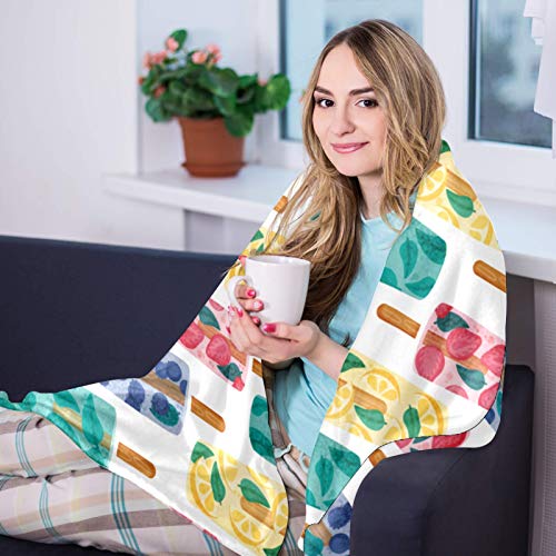 Jeté de lit imprimé crème glacée couverture canapé et plaid camping - 8