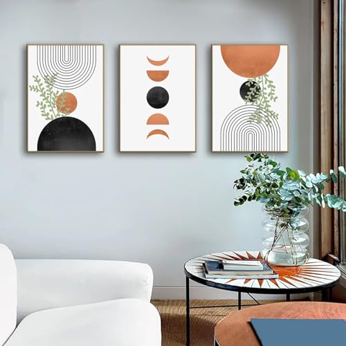 Toile de style minimaliste déco murale salon et bar affiche abstraite rétro 60x90cm