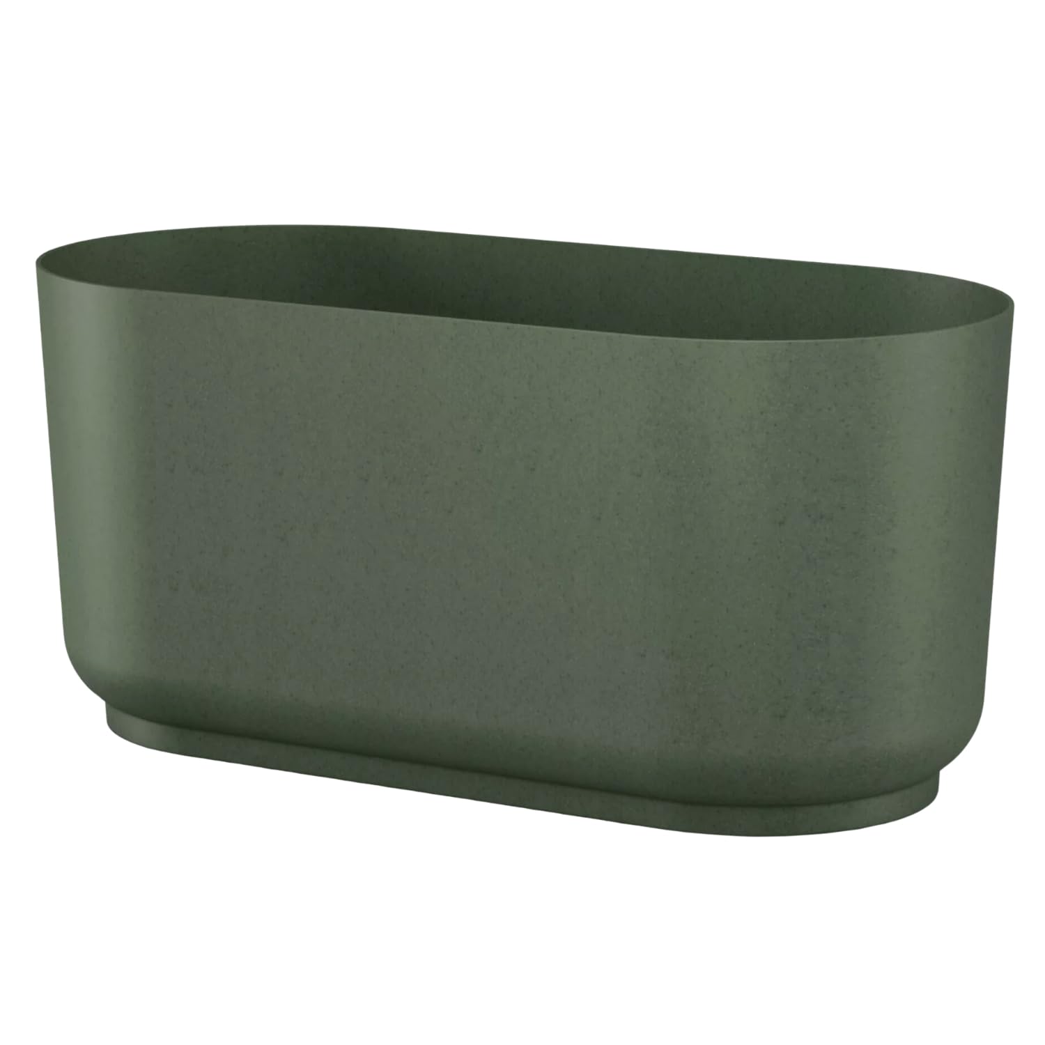 Plant Pot Trough Long Plastic Box Planter Succulent Garden Window Herb Flower Long Round (Malachite green)