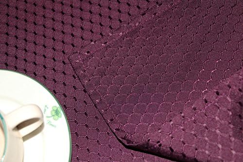 ColorBird Elegant Waffle Jacquard Tablecloth Waterproof Table Cover for Kitchen Dinning Tabletop Decor (Rectangle/Oblong, 60 x 84 Inch, Purple)