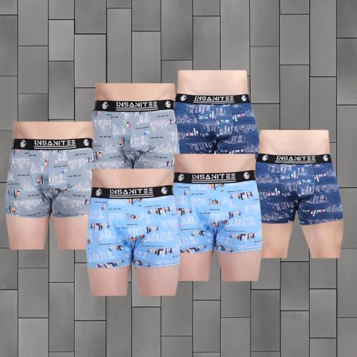 Image of Men's Nylon Stretch Printed Trunk | Ultra-Soft, Breathable Innerwear for Men | Stylish & Supportive Fit