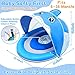Baby Pool Float with Canopy UPF 50+ Sun Protection, Inflatable Toddler Float for Ages 6-36 Months, Infant Swimming Float with Adjustable Safety Seat Dual Air Chambers & 4-Stage Sunshade for Boys Girls