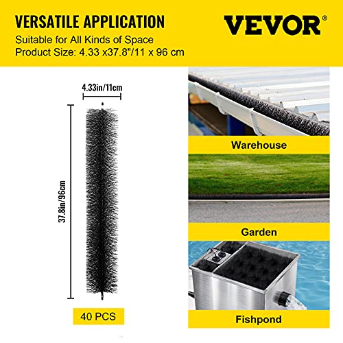Vevor Gutter Guard Brush With 120 Ft Length Bristle, 4.33"(Dia) Gutter Brush Leaf Guard Fit For 5 Inches Gutter, Galvanized Steel Wire Gutter Brush, No Tools, Diy Gutter Leaf Guard For Keep Out Debris #TOP6
