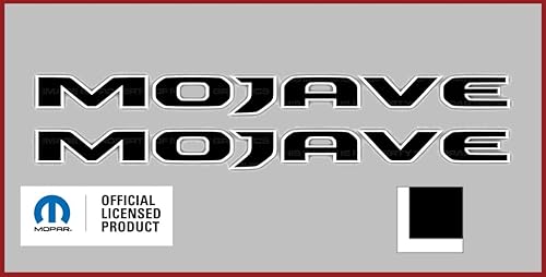 Miniatura 7 de Decal Mods Mojave - Calcomanía gráfica de vinilo para Jeep WranglerMojave JLJT (2019-2022), color negro con contorno gris oscuro FBDRKGO (juego de