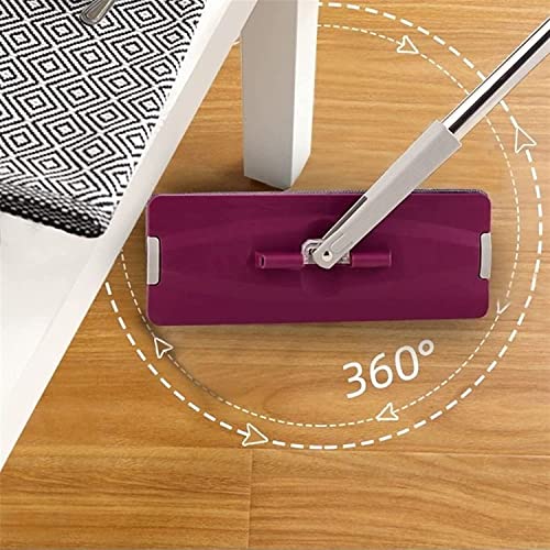 OLOTU Staubmopp Mikrofaser-Mopp-Pads, um 360 Grad drehbar, kein Toter Winkel, Flacher Bodenwischer, Flachwischer und Eimer-Set, Griff aus Aluminiumlegierung Fachmann – Bild 6