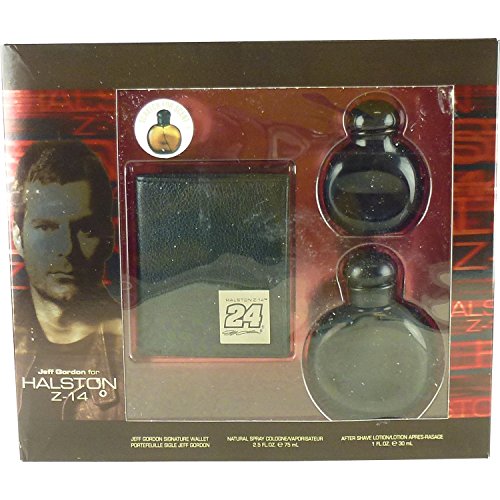HALSTON Z-14 by Halston Gift Set -- 2.5 oz Cologne Spray 1 oz After Shave Lotion Jeff Gordon Signature Wallet Men