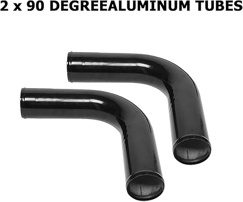 Miniatura 3 de Kit de interenfriador turbo universal de 28 x 7 x 2.5 pulgadas con intercooler + 8 tubos doblados + 6 acopladores rectos + 2 acopladores de codo de