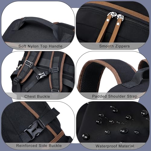 Laptop Backpack 15 -17 Inch for Women Men Large College Bookbag Elementary Middle High School Bag for Kids Teens Girls Boys Student Waterproof Travel Backpacks Book Rucksack Work Daypack Black3