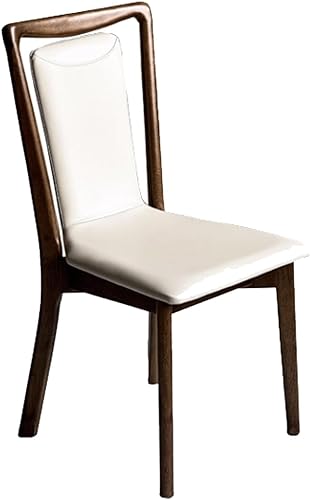 Sillas de comedor, sillas de comedor de madera, silla de cocina con cojín de cuero, silla de negociación, taburete sin brazos para comedor, sala de